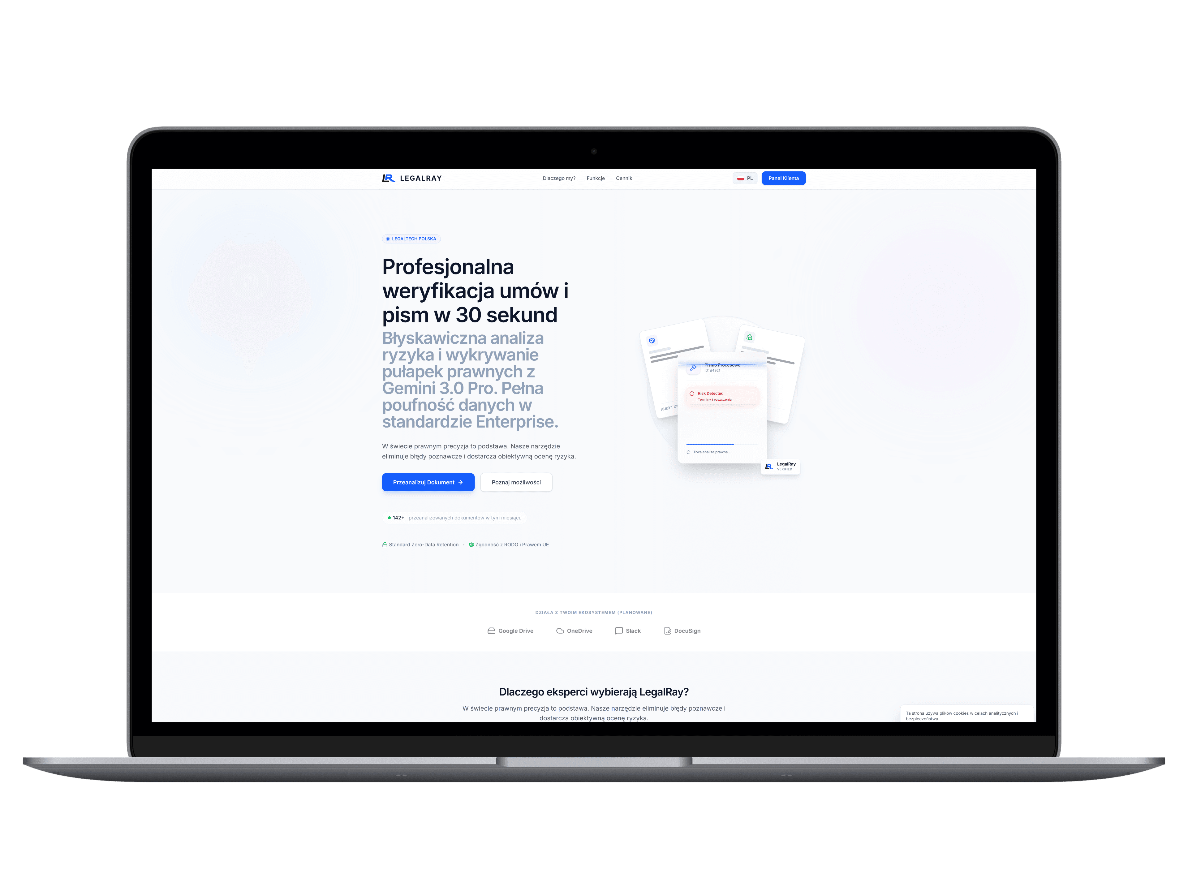 LegalRay landing page